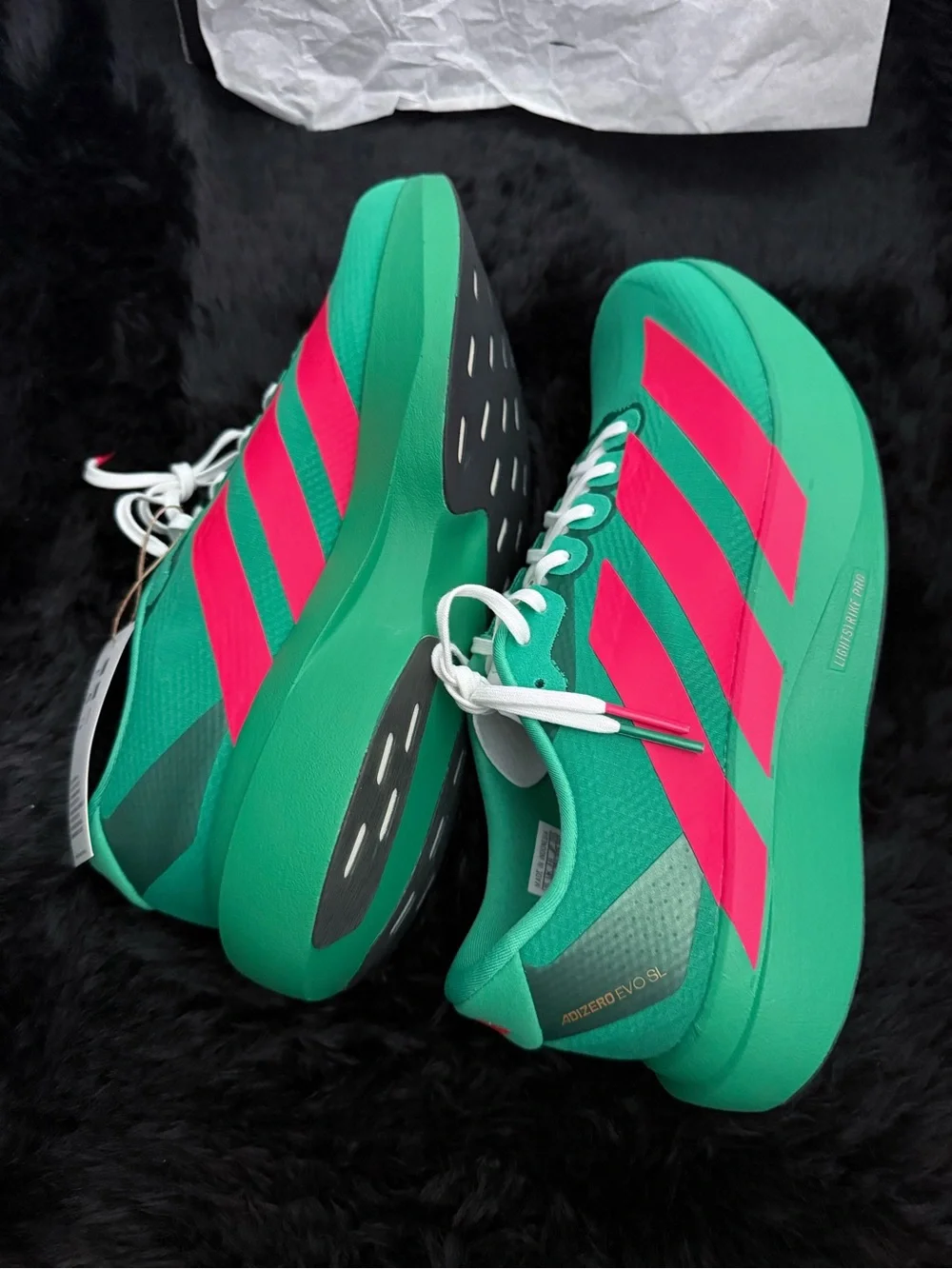 Adidas Adizero Teal and red orange Men's Athletic Running Shoes